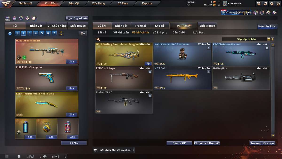 shop acc cf uy tin gia re